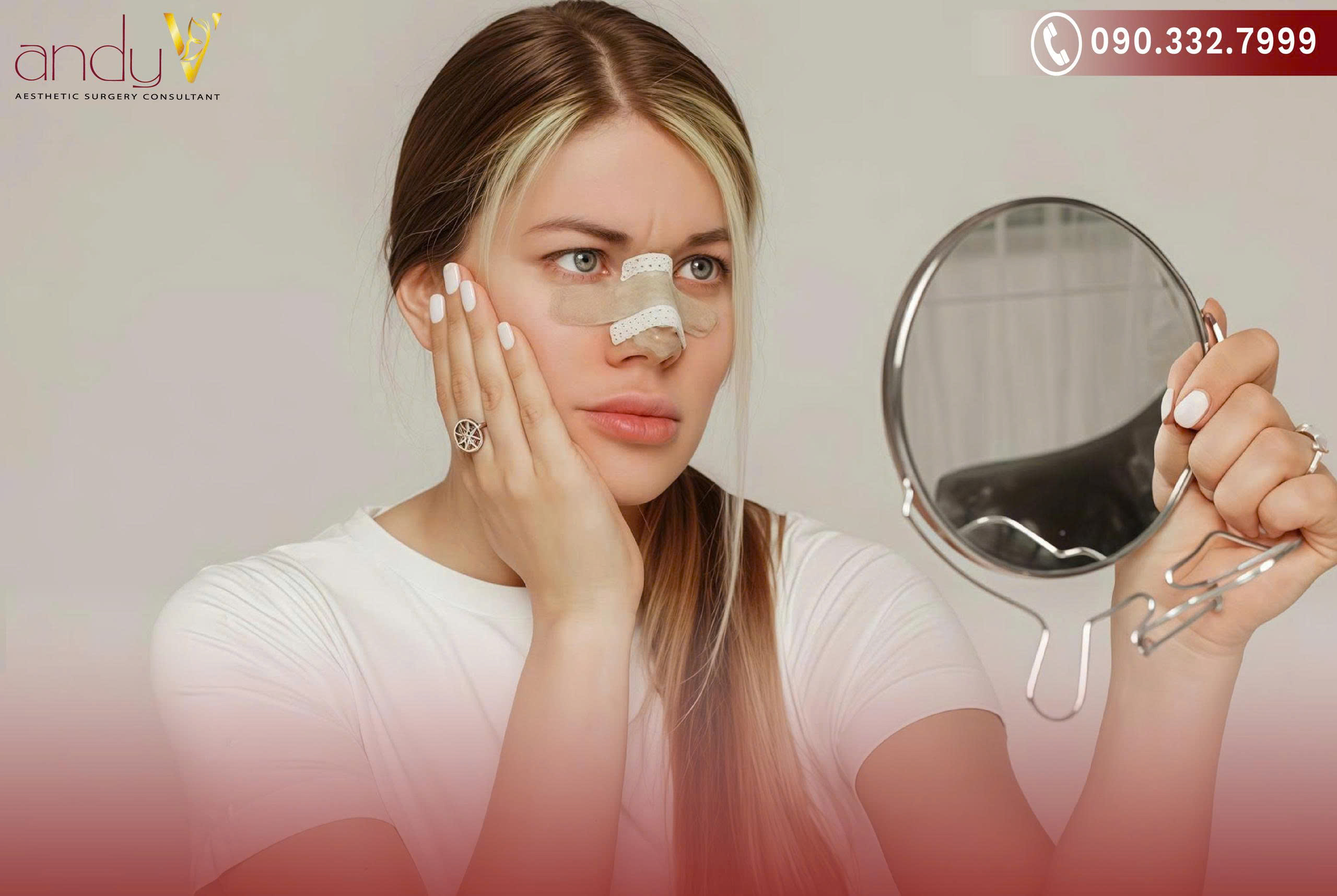 Chăm sóc sau nâng mũi để đầu mũi nhanh nhỏ và vào form đẹp