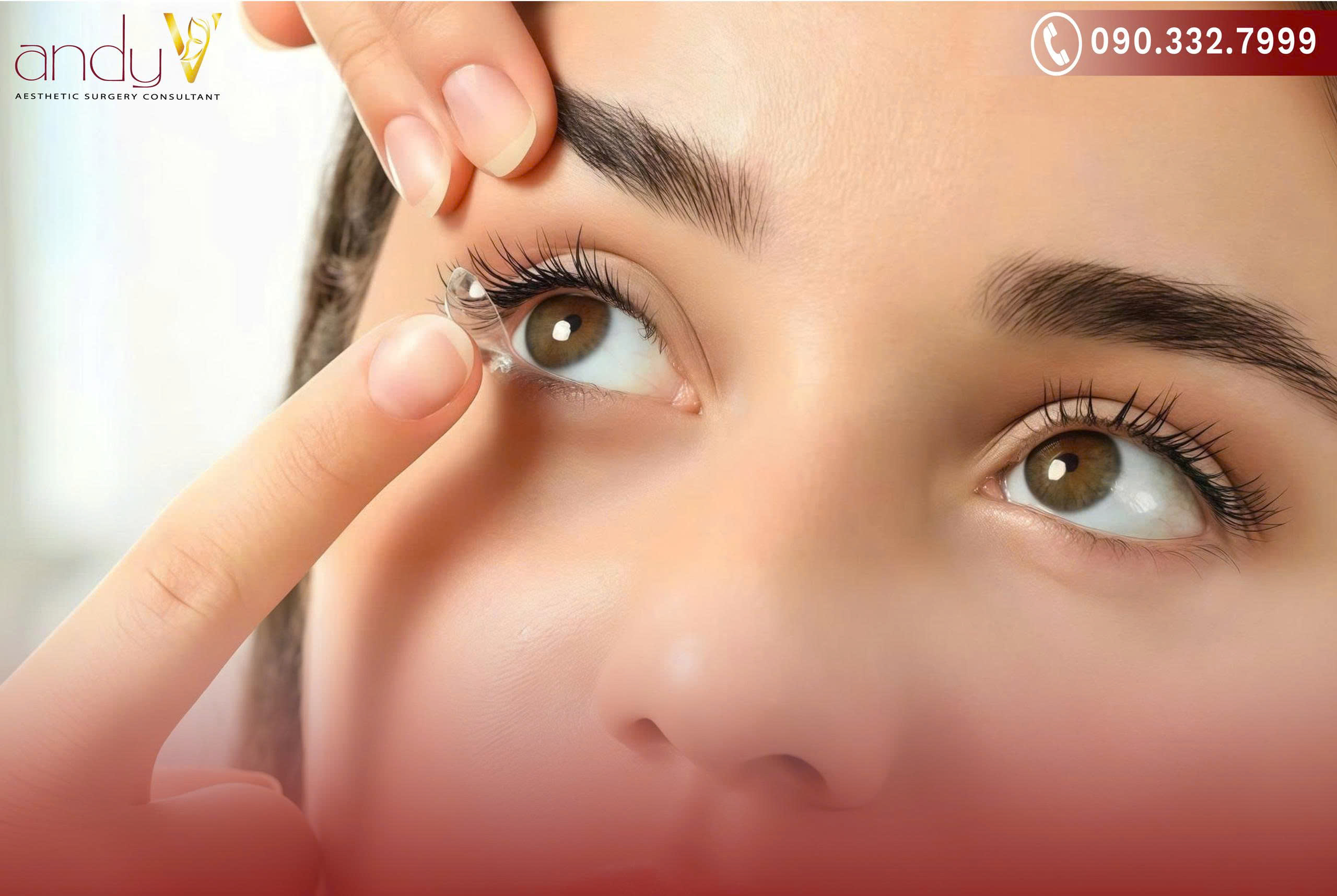 Kính áp tròng không tiếp xúc hay tạo bất kỳ áp lực nào lên sống mũi