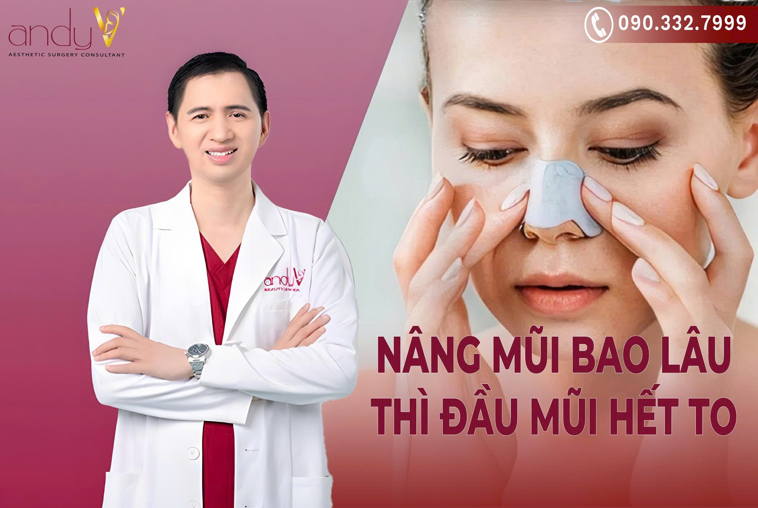Nâng mũi bao lâu thì đầu mũi hết to?