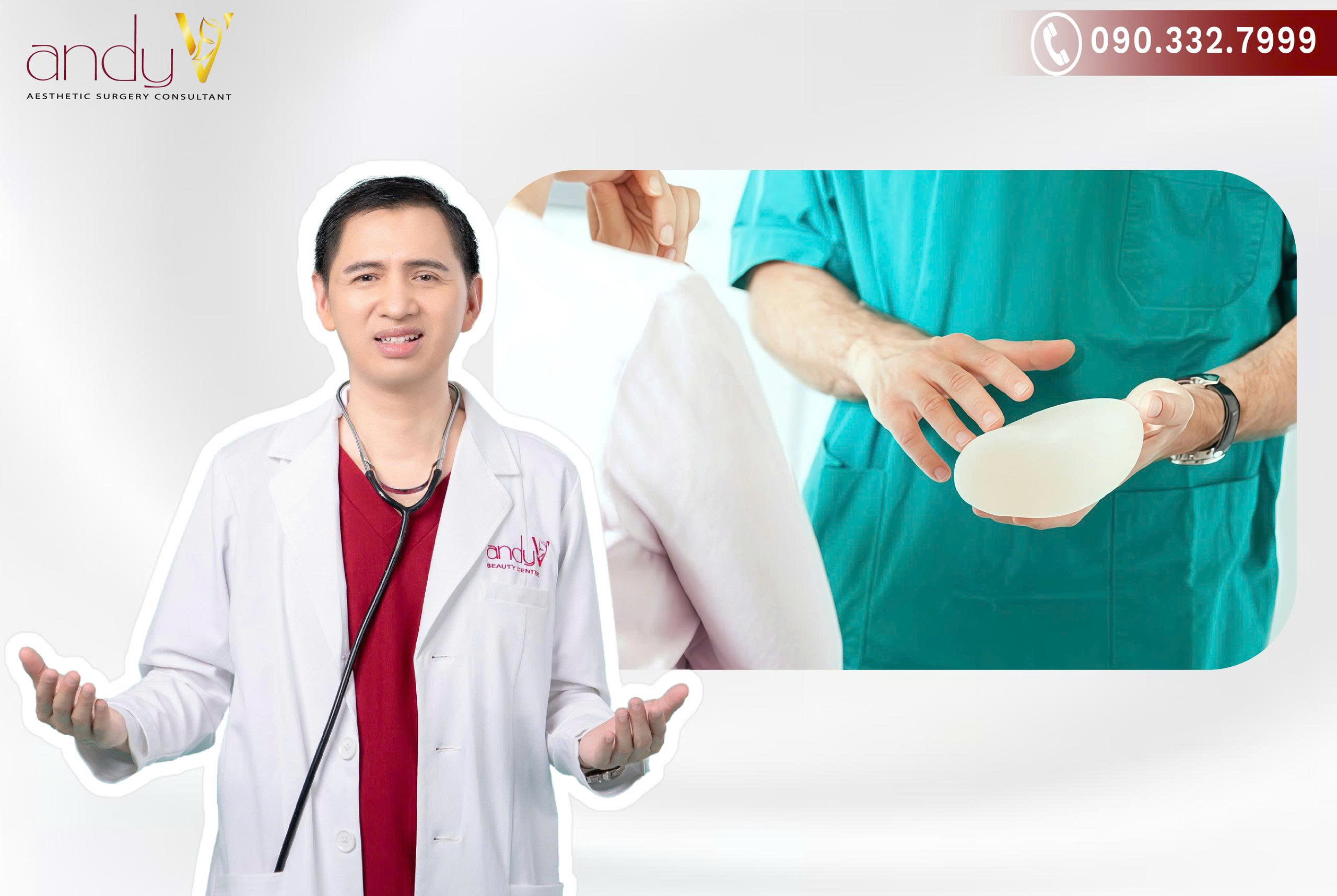 Phương pháp nâng ngực 6 Vline không tiếp xúc trực tiếp với tuyến sữa