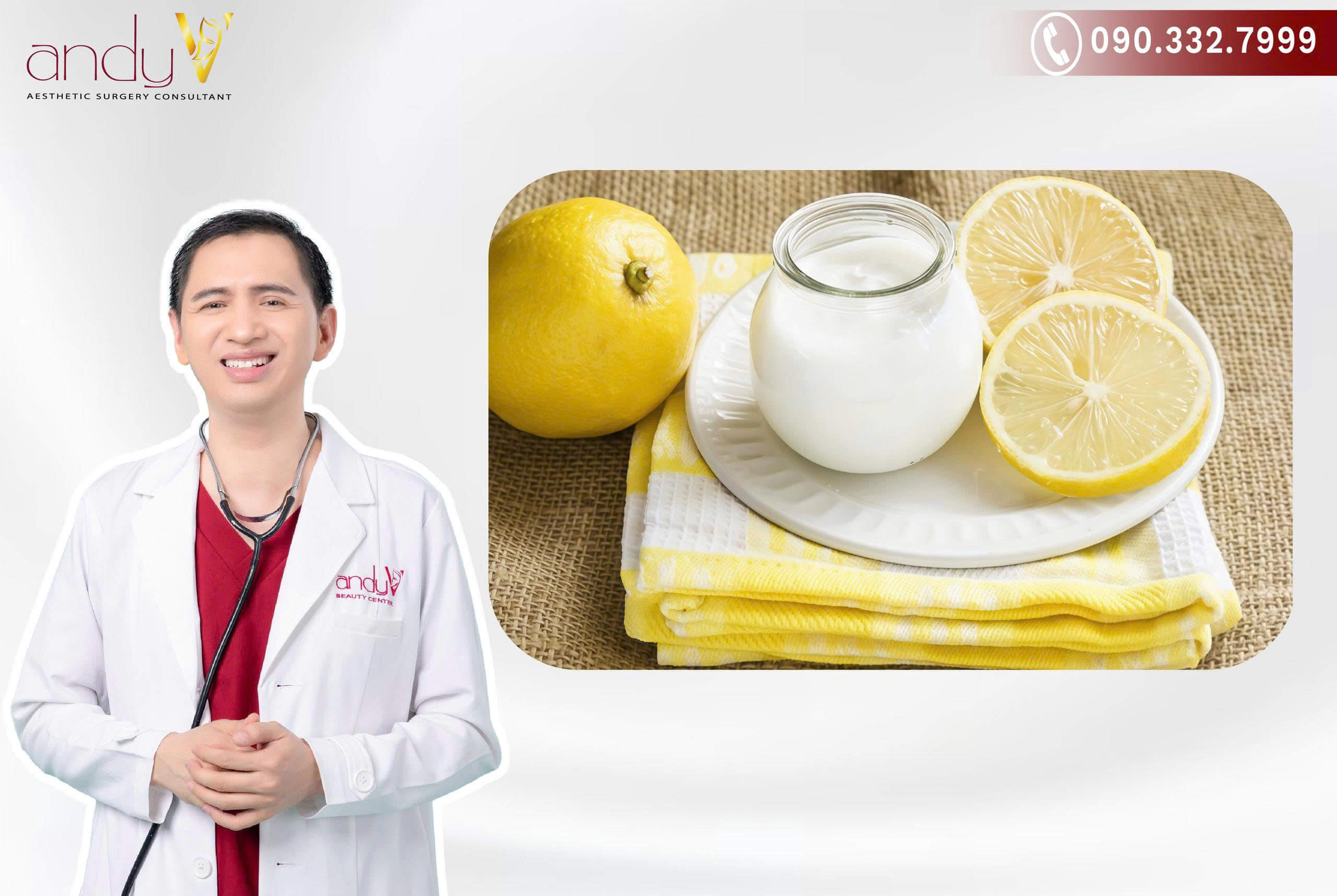 Hỗn hợp làm hồng vùng kín bằng sữa chua và chanh tươi hiệu quả tại nhà
