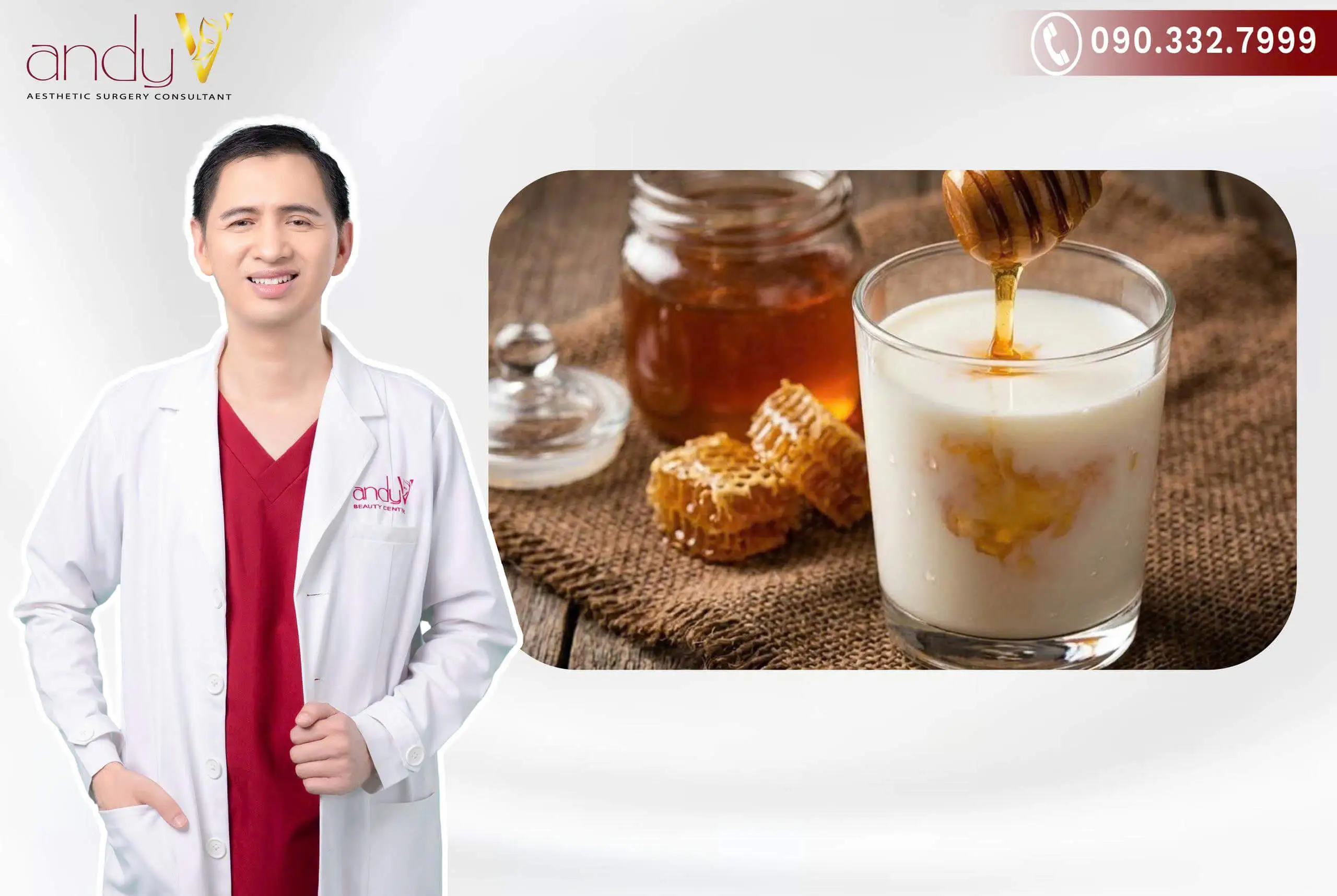 Hình ảnh minh họa cách làm hồng vùng kín bằng sữa tươi và mật ong an toàn, hiệu quả tại nhà