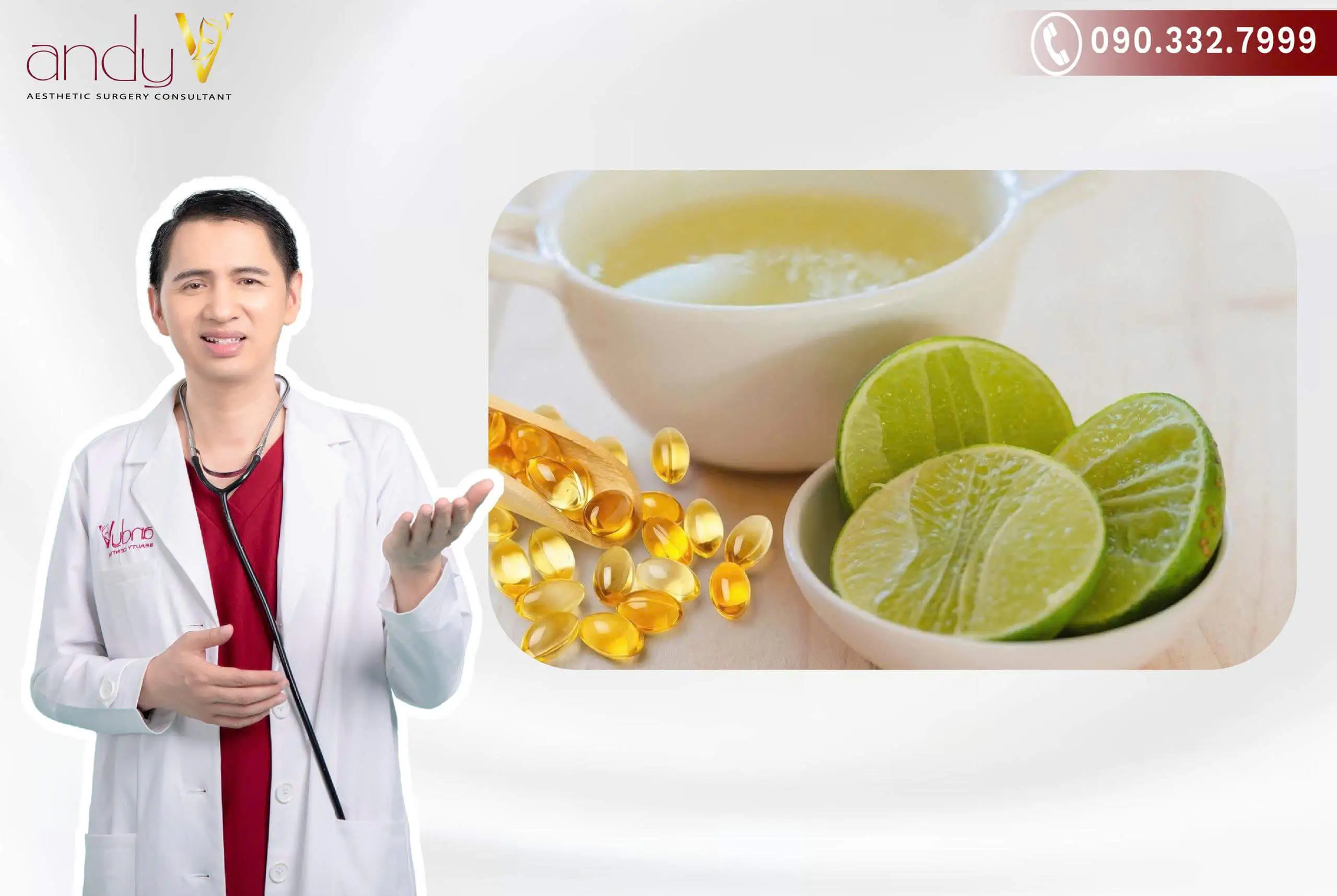 Hình ảnh minh họa mẹo dùng Vitamin E và nước cốt chanh làm hồng vùng kín tại nhà