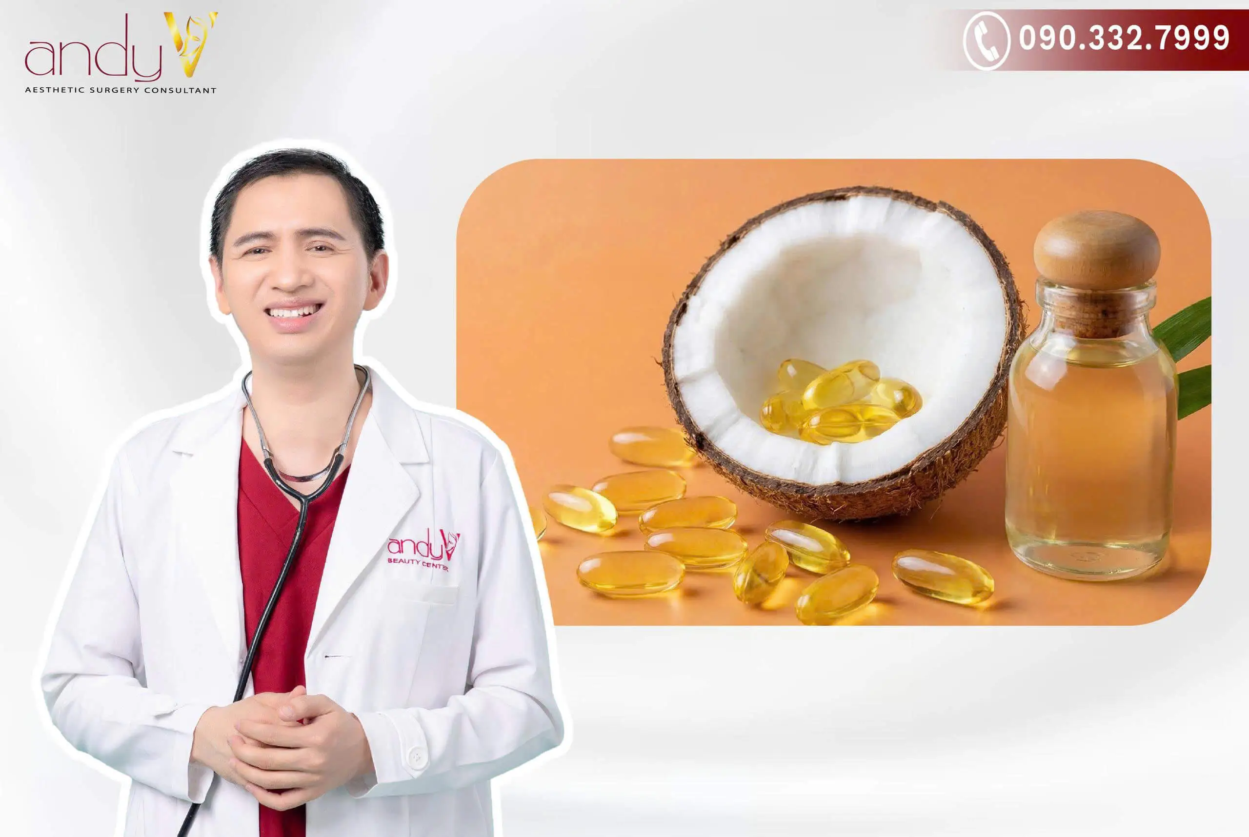 Công thức kết hợp Vitamin E và dầu dừa giúp làm hồng vùng kín an toàn